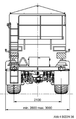 
										Unia BIZON 36 Überladewagen 36 m³; 500 to/h; full									
